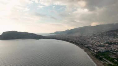 Panorama of the city from a birds eye view 4 K