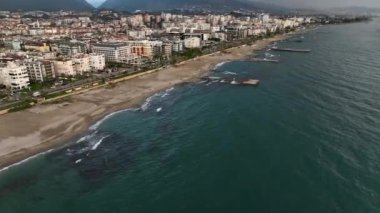 Panorama of the city from a birds eye view 4 K