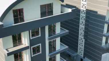 Konut binalarının hava manzaralı inşaatı