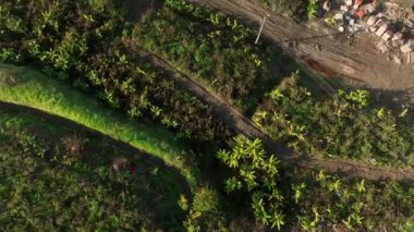 City panorama on the seashore 4K aerial view