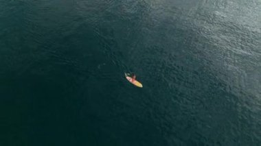 Healthy strong male enjoy outdoor active lifestyle and water sports on holiday vacation. 4K