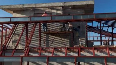 Konut binalarının hava manzaralı inşaatı