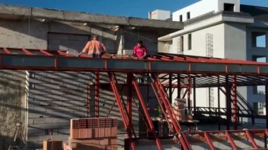 Konut binalarının hava manzaralı inşaatı