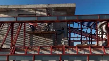 Konut binalarının hava manzaralı inşaatı