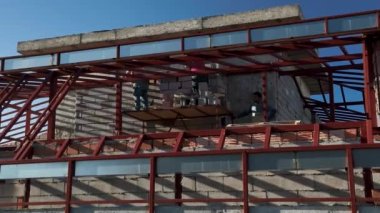 Konut binalarının hava manzaralı inşaatı