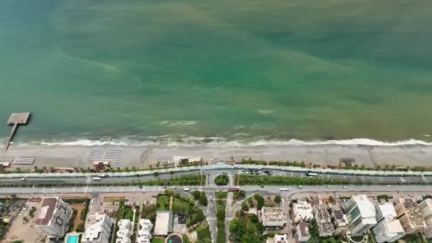 Sea Shore Traffic Background View — Stock Video