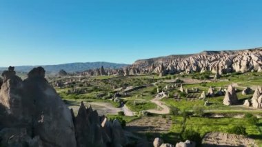 Jeep safari in Cappadocia background view