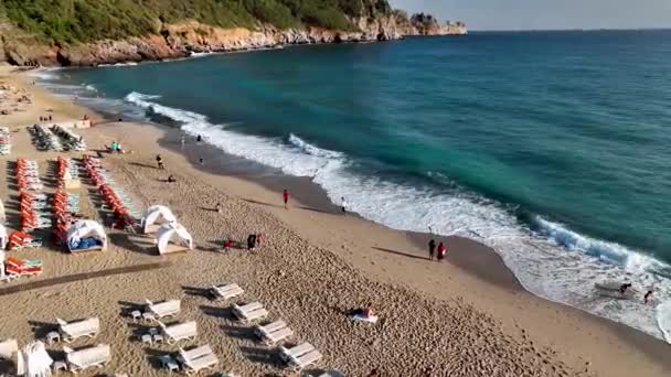 トルコAlanya冬の波背景 — ストック動画