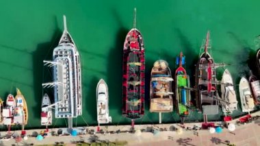 Pirate Harbor Lighthouse in the port awesome view