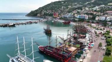 Pirate Harbor Lighthouse in the port awesome view