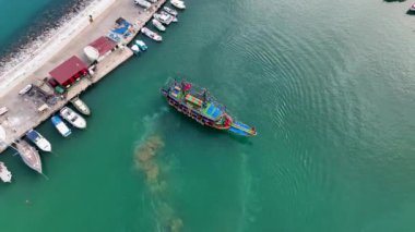 Pirate Harbor Lighthouse in the port awesome view