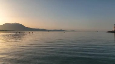 Sunrise Alanya Harbor aerial view awesome view Turkey