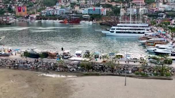 Central Street Alanya Awesome View Turkey — Stok video