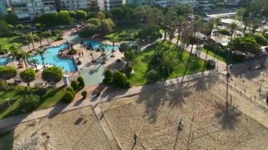 Basketball court aerial view 4 K