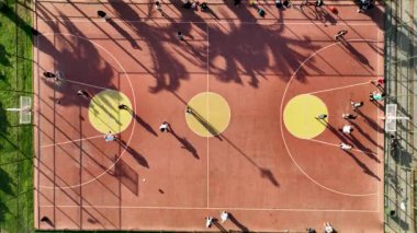 Basketball court sport point on thea sea shore