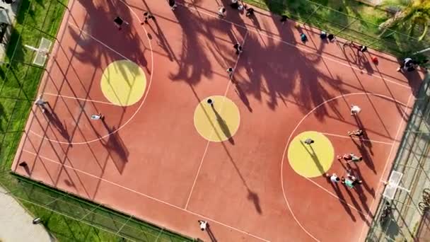 Basketball Court Sport Point Thea Sea Shore — Vídeo de stock