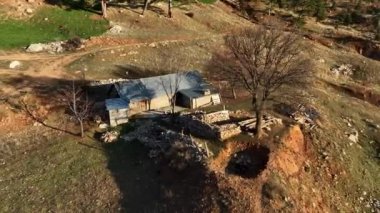 A village where several people live high in the mountains