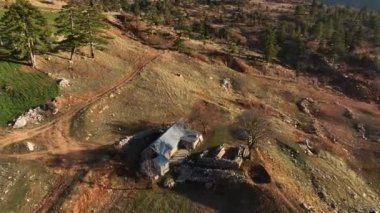 A village where several people live high in the mountains