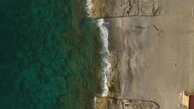 aerial view amazing spring sea