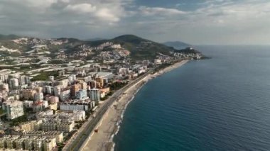 aerial view amazing spring sea