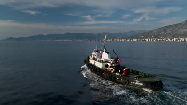 Mooring Gas Tanker Mediterranean Coast — Vídeo de Stock