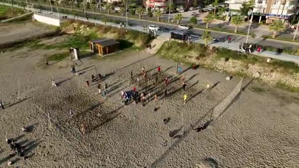 Volleybal Aerial View Awesome Backround — Stok video