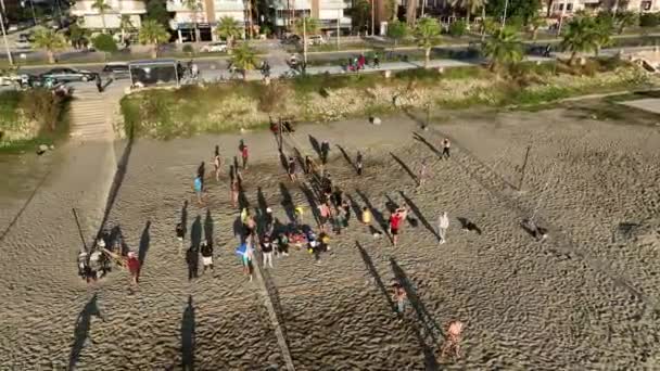 Volleybal Aerial View Awesome Backround — Vídeo de stock