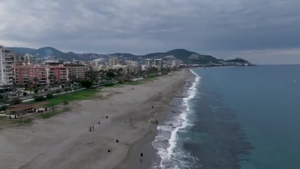 概要空中自然夏の海の夕日の海と空の背景 休暇のコンセプト4 — ストック動画