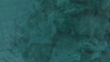 aerial view amazing spring sea