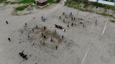 volleybal aerial view 4 K Awesome backround