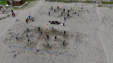 volleybal aerial view 4 K Awesome backround