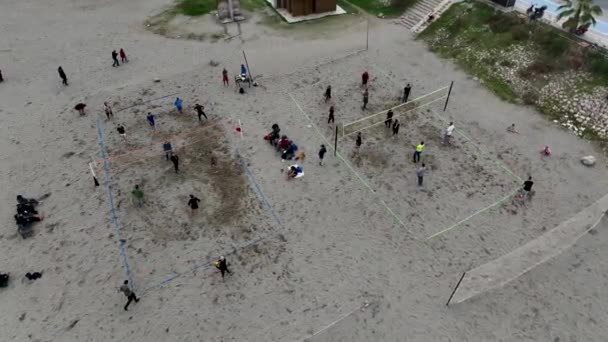 Volleybal Aerial View Awesome Backround — Wideo stockowe