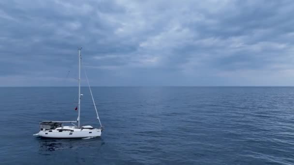 Sailing Yacht Tropical Lagoon Tropical Landscape — Stockvideo