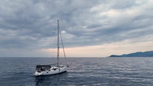 Sailing Yacht Tropical Lagoon Tropical Landscape — Video