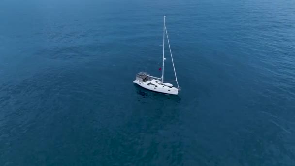 Sailing Yacht Tropical Lagoon Tropical Landscape — Vídeos de Stock