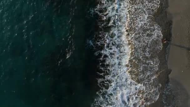 Рибна Ловля Узбережжі Середземного Моря Батько Син Ловлять Рибу Щоб — стокове відео