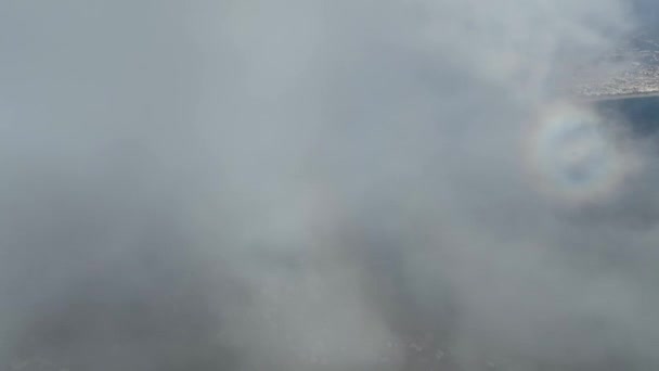 Uitzicht Vanuit Lucht Uitzicht Stad Alanya Turkije Bergen Aan Horizon — Stockvideo