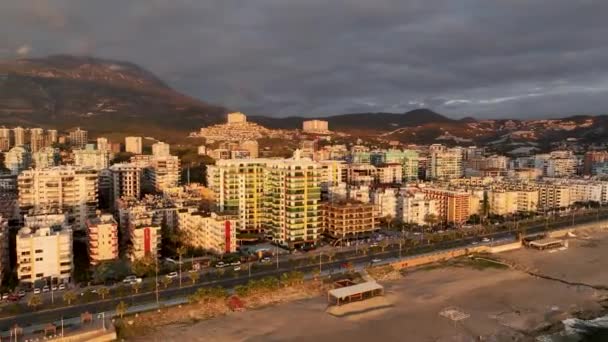 Alanya Ist Eine Stadt Der Türkei Aus Der Vogelperspektive Wohngebäude — Stockvideo