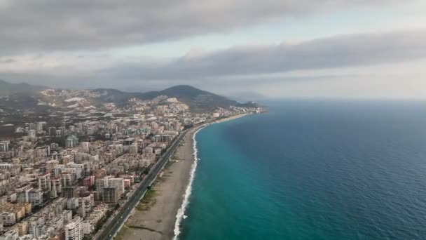 Alanya Este Oraș Din Turcia Vedere Ochi Păsări Clădiri Rezidențiale — Videoclip de stoc