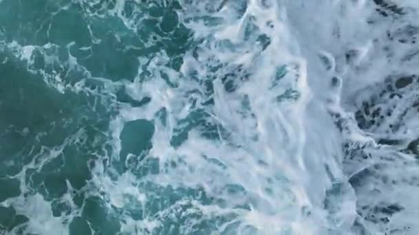 Üst Aşağı Deniz Yatağı Dokusu Deniz Tabanı Kumsal Kum Dalgası — Stok video