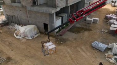 Vinç yükleyici 3 tona kadar küçük yükler için tasarlandı. Drone kendi ekseni etrafında döner Projeleriniz için mükemmel arkaplan