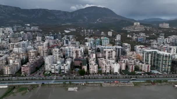 Experimenta Belleza Cinematográfica Alanya Turquía Con Cautivador Entorno Urbano Montañoso — Vídeo de stock