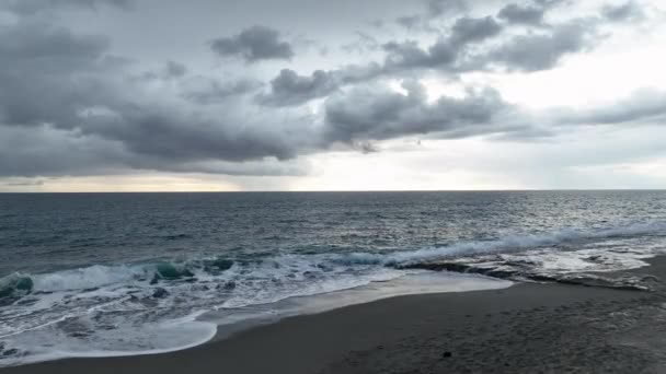 Fördjupa Dig Den Filmiska Skönheten Fantastisk Solnedgång Medelhavet Den Turkiska — Stockvideo