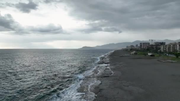 Mergulhe Magia Cinematográfica Pôr Sol Sobre Mediterrâneo Encantadora Cidade Alanya — Vídeo de Stock