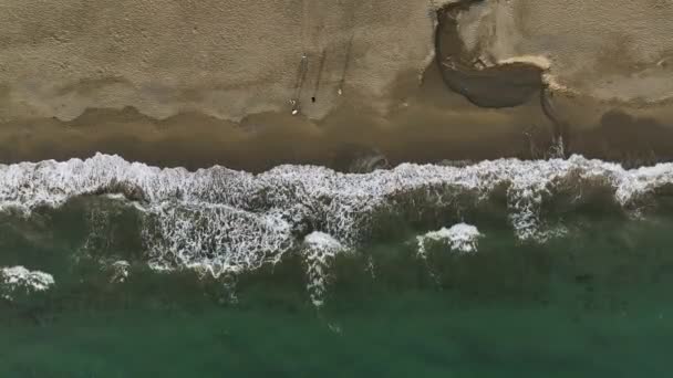 Embark Captivating Journey Winter Beachscape Our Cinematic Drone Showcases Mesmerizing — Stock Video