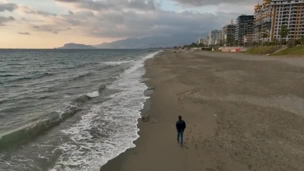 Experimente Alegria Passeio Costeiro Vento Enquanto Nosso Drone Cinematográfico Captura — Vídeo de Stock