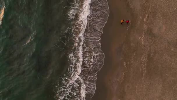 Begleiten Sie Die Erkundung Der Winterlichen Küste Während Unsere Filmische — Stockvideo
