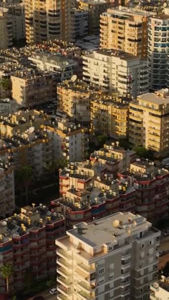 Majestic Alanya Elit Konutlar Nşaat Projeleri Akdeniz Deki Vibrant Sokak — Stok video