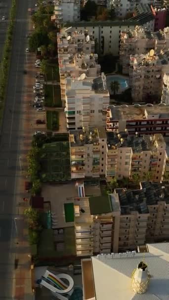 Das Himmelhohe Alanya Exploration Von Elite Immobilien Aus Der Luft — Stockvideo