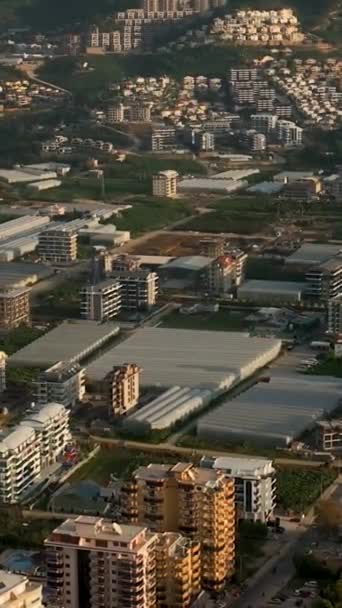 Vídeo Vertical Descubre Alanya Viaje Aéreo Sobre Inmovilidad Élite Construcción — Vídeo de stock